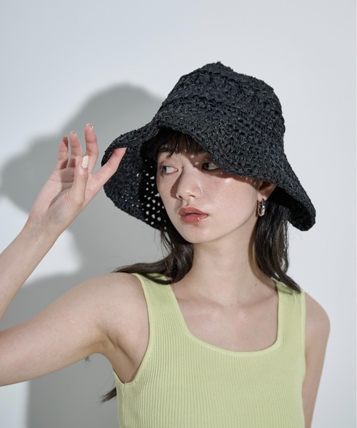 THE YOn(ザヨン)の「バックスリットテープヤーンハット(ハット・レディース・ナチュラル/オレンジ/ベージュ/ブラック・FREE)」の17枚目の写真