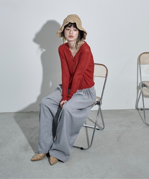 THE YOn(ザヨン)の「バックスリットテープヤーンハット(ハット・レディース・ナチュラル/オレンジ/ベージュ/ブラック・FREE)」の13枚目の写真