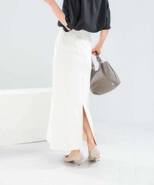 URBAN RESEARCH ROSSO WOMEN(アーバンリサーチ ロッソ)の「ウォッシャブル吸水速乾ストレッチ スカート(スカート・レディース・アイボリー/ブラウン/ブラック・FREE)」の1枚目の写真