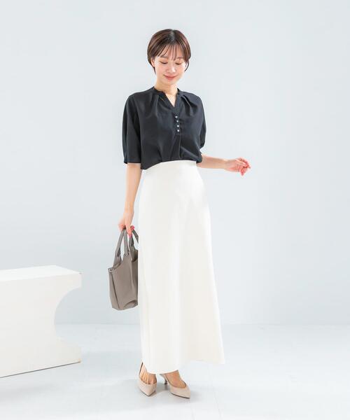 URBAN RESEARCH ROSSO WOMEN(アーバンリサーチ ロッソ)の「ウォッシャブル吸水速乾ストレッチ スカート(スカート・レディース・アイボリー/ブラウン/ブラック・FREE)」の5枚目の写真
