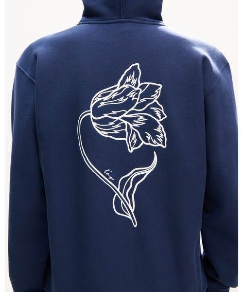 KENZO(ケンゾー)の「'KENZO Tulip' エンブロイダリー ジップアップ フーディー イン コットン(パーカー・メンズ・ブルー系その他・LARGE/MEDIUM)」の4枚目の写真