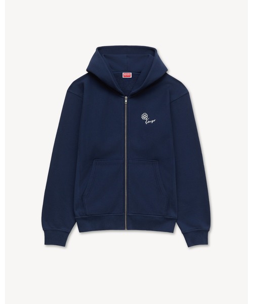 KENZO(ケンゾー)の「'KENZO Tulip' エンブロイダリー ジップアップ フーディー イン コットン(パーカー・メンズ・ブルー系その他・LARGE/MEDIUM)」の6枚目の写真