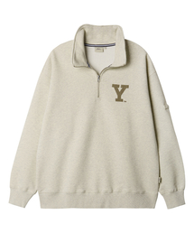 Yロゴハーフジップスウェットシャツ_オートミール