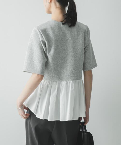URBAN RESEARCH(アーバンリサーチ)の「ドッキングペプラムカットソー(Tシャツ/カットソー・レディース・グレー系その他/ブラック・FREE)」の12枚目の写真