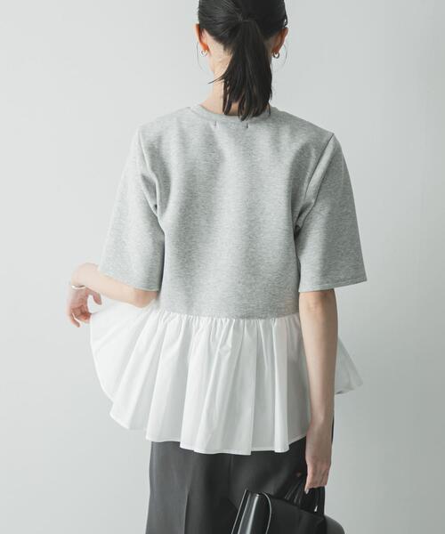 URBAN RESEARCH(アーバンリサーチ)の「ドッキングペプラムカットソー(Tシャツ/カットソー・レディース・グレー系その他/ブラック・FREE)」の13枚目の写真