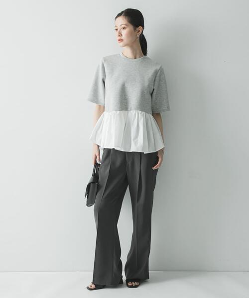 URBAN RESEARCH(アーバンリサーチ)の「ドッキングペプラムカットソー(Tシャツ/カットソー・レディース・グレー系その他/ブラック・FREE)」の15枚目の写真