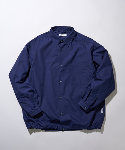 MAISON CLUB（メゾンクラブ）の「【MAISON CLUB】Broad Drawcord Box Shirt / ブロードドローコードボックスシャツ（シャツ/ブラウス・メンズ・サックスブルー/ブラック系1/ホワイト/ネイビー/サックスブルー系1/ブラウン系1/ブラック系その他2/グレイッシュベージュ/ブラック・L/M）」の7枚目の写真