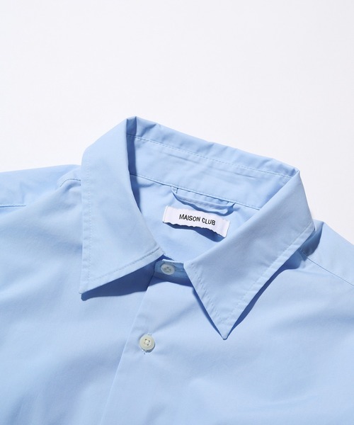 MAISON CLUB（メゾンクラブ）の「【MAISON CLUB】Broad Drawcord Box Shirt / ブロードドローコードボックスシャツ（シャツ/ブラウス・メンズ・サックスブルー/ブラック系1/ホワイト/ネイビー/サックスブルー系1/ブラウン系1/ブラック系その他2/グレイッシュベージュ/ブラック・L/M）」の16枚目の写真