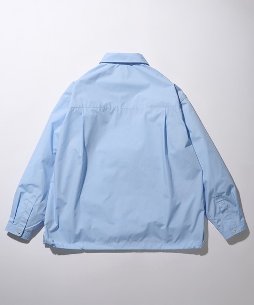 MAISON CLUB（メゾンクラブ）の「【MAISON CLUB】Broad Drawcord Box Shirt / ブロードドローコードボックスシャツ（シャツ/ブラウス・メンズ・サックスブルー/ブラック系1/ホワイト/ネイビー/サックスブルー系1/ブラウン系1/ブラック系その他2/グレイッシュベージュ/ブラック・L/M）」の15枚目の写真