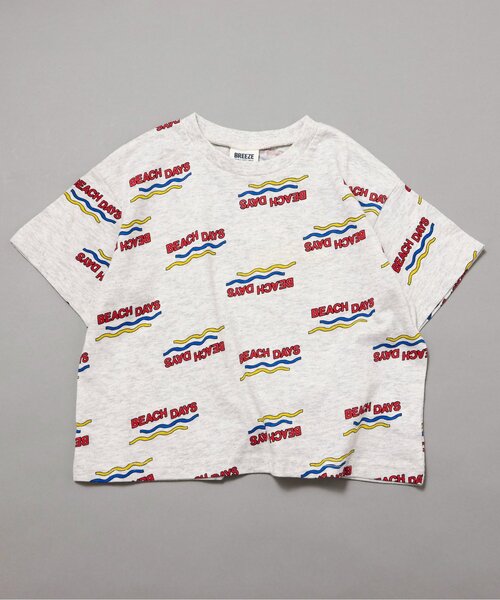 BREEZE(ブリーズ)の「【リンク】ロゴ&モチーフバリエーション半袖Tシャツ(Tシャツ/カットソー・キッズ・ピンク/ベージュ/キナリ/ミント/オレンジ/イエロー/アイボリー/サックスブルー/ブルー/オフホワイト・80/90/100/110/120/130/140)」の4枚目の写真