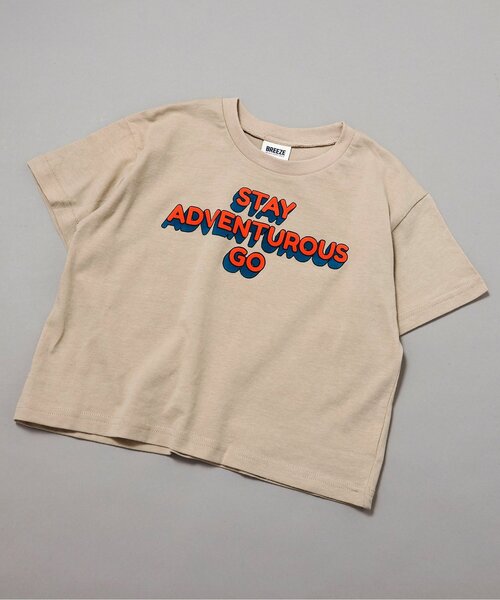 BREEZE(ブリーズ)の「【リンク】ロゴ&モチーフバリエーション半袖Tシャツ(Tシャツ/カットソー・キッズ・ピンク/ベージュ/キナリ/ミント/オレンジ/イエロー/アイボリー/サックスブルー/ブルー/オフホワイト・80/90/100/110/120/130/140)」の3枚目の写真