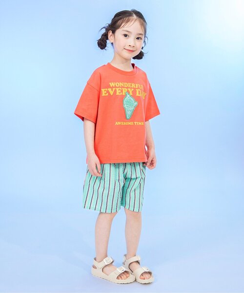 BREEZE(ブリーズ)の「【リンク】ロゴ&モチーフバリエーション半袖Tシャツ(Tシャツ/カットソー・キッズ・ピンク/ベージュ/キナリ/ミント/オレンジ/イエロー/アイボリー/サックスブルー/ブルー/オフホワイト・80/90/100/110/120/130/140)」の13枚目の写真
