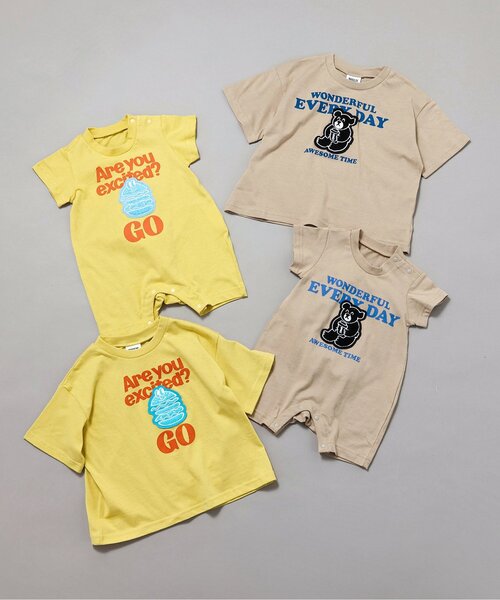 BREEZE(ブリーズ)の「【リンク】ロゴ&モチーフバリエーション半袖Tシャツ(Tシャツ/カットソー・キッズ・ピンク/ベージュ/キナリ/ミント/オレンジ/イエロー/アイボリー/サックスブルー/ブルー/オフホワイト・80/90/100/110/120/130/140)」の18枚目の写真