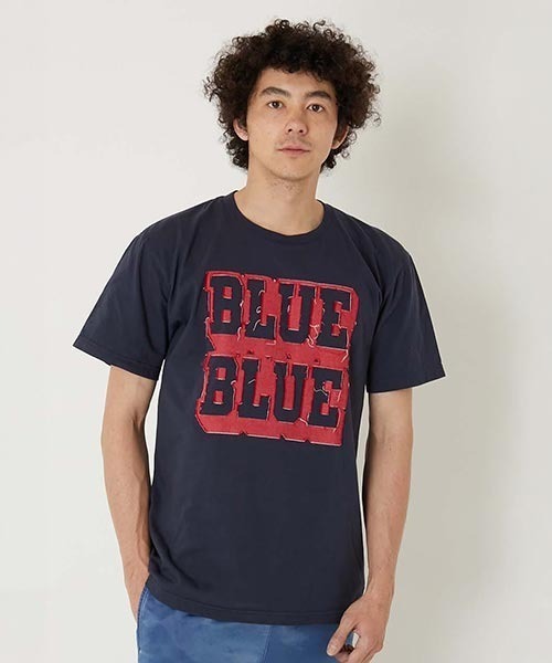 BLUE BLUE(ブルーブルー)の「ボンディングオパール カラーデニムTシャツ(Tシャツ/カットソー・メンズ・ホワイト/ネイビー・M/S/XL/L)」の7枚目の写真
