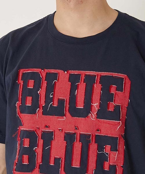 BLUE BLUE(ブルーブルー)の「ボンディングオパール カラーデニムTシャツ(Tシャツ/カットソー・メンズ・ホワイト/ネイビー・M/S/XL/L)」の10枚目の写真