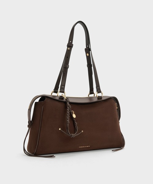 CHARLES & KEITH(チャールズ & キース)の「Haylen ヘイレン ブレイディドチャーム トートバッグ(トートバッグ・レディース・ブラウン系その他7・M)」の4枚目の写真