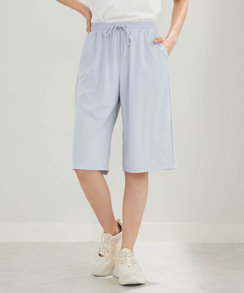 BELLUNA PLUS(ベルーナ)の「ヒンヤリ爽快!ゆったりハーフパンツ(その他パンツ・レディース・チャコール/サックスブルー・X-LARGE/MEDIUM/LARGE)」の10枚目の写真