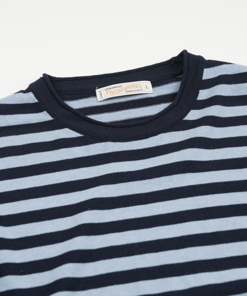 FRIZMWORKS(フリズムワークス)の「STRIPE KNIT LONG SLEEVE _ NAVY(ニット/セーター・メンズ・その他・SMALL/MEDIUM/LARGE/X-LARGE)」の3枚目の写真