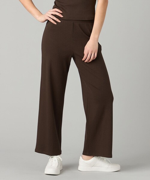 Chacott（チャコット）の「ソフトリブパンツ（その他パンツ・レディース・ブラウン/ブラック・M）」の2枚目の写真