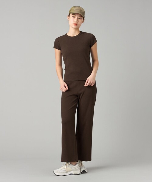 Chacott（チャコット）の「ソフトリブパンツ（その他パンツ・レディース・ブラウン/ブラック・M）」の5枚目の写真
