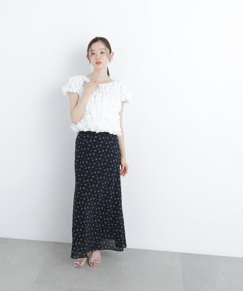 NATURAL BEAUTY BASIC（ナチュラルビューティーベーシック）の「バックリボンシャーリングブラウス（シャツ/ブラウス・レディース・オフホワイト/ブラック・FREE）」の14枚目の写真