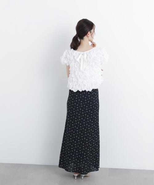 NATURAL BEAUTY BASIC（ナチュラルビューティーベーシック）の「バックリボンシャーリングブラウス（シャツ/ブラウス・レディース・オフホワイト/ブラック・FREE）」の20枚目の写真