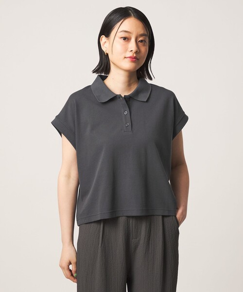 A DAY IN THE LIFE UNITED ARROWS（アデイインザライフユナイテッドアローズ）の「カノコ ワイドポロシャツ ＜A DAY IN THE LIFE＞（Tシャツ/カットソー・レディース・ロイヤルブルー/オリーブ/ダークグレー・FREE）」の2枚目の写真