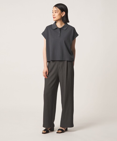 A DAY IN THE LIFE UNITED ARROWS（アデイインザライフユナイテッドアローズ）の「カノコ ワイドポロシャツ ＜A DAY IN THE LIFE＞（Tシャツ/カットソー・レディース・ロイヤルブルー/オリーブ/ダークグレー・FREE）」の5枚目の写真