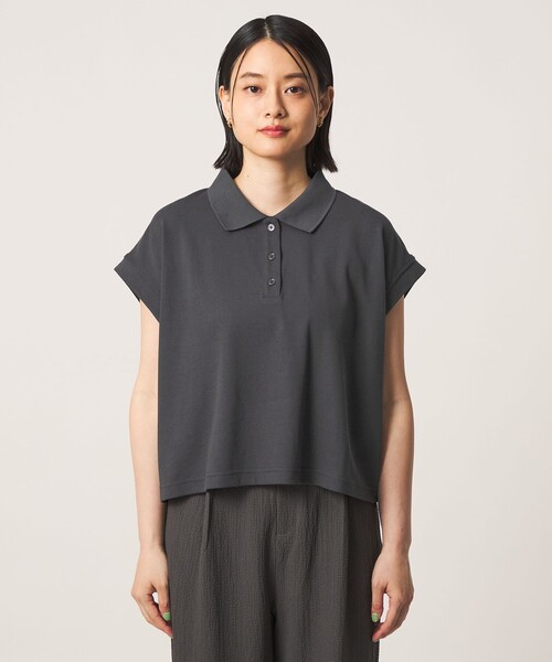 A DAY IN THE LIFE UNITED ARROWS（アデイインザライフユナイテッドアローズ）の「カノコ ワイドポロシャツ ＜A DAY IN THE LIFE＞（Tシャツ/カットソー・レディース・ロイヤルブルー/オリーブ/ダークグレー・FREE）」の6枚目の写真