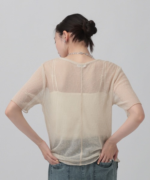 LEPSIM（レプシィム）の「シアープリーツデザインSS　839831（Tシャツ/カットソー・レディース・チャコールグレー/ブルー/ライム/アイボリー・FREE）」の18枚目の写真