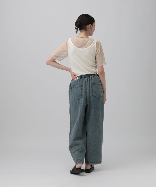 LEPSIM（レプシィム）の「シアープリーツデザインSS　839831（Tシャツ/カットソー・レディース・チャコールグレー/ブルー/ライム/アイボリー・FREE）」の21枚目の写真