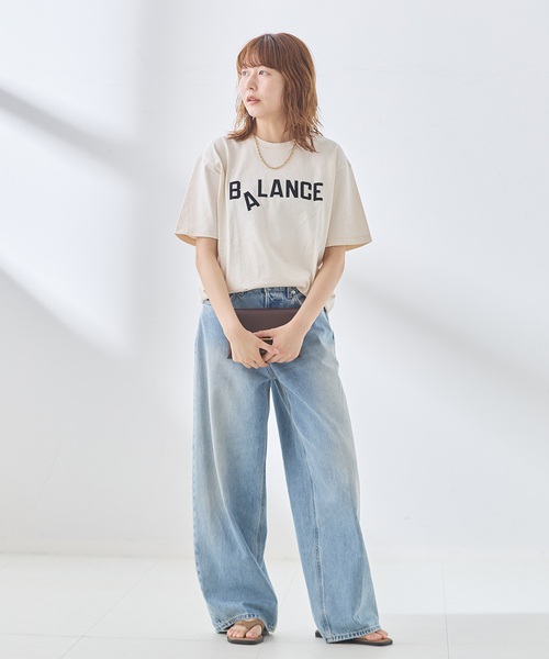 MIXTA(ミクスタ)の「《追加》MIXTA/ミクスタ 別注 BALANCE CREW Tシャツ(Tシャツ/カットソー・レディース・アイボリー・MEDIUM)」の2枚目の写真