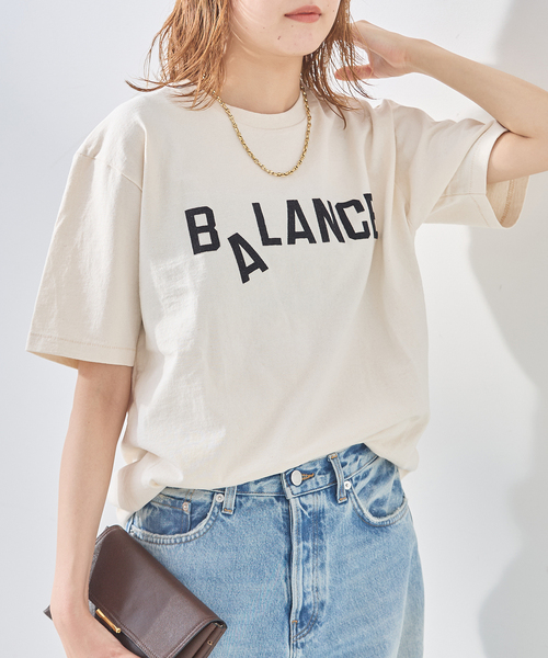 MIXTA(ミクスタ)の「《追加》MIXTA/ミクスタ 別注 BALANCE CREW Tシャツ(Tシャツ/カットソー・レディース・アイボリー・MEDIUM)」の5枚目の写真