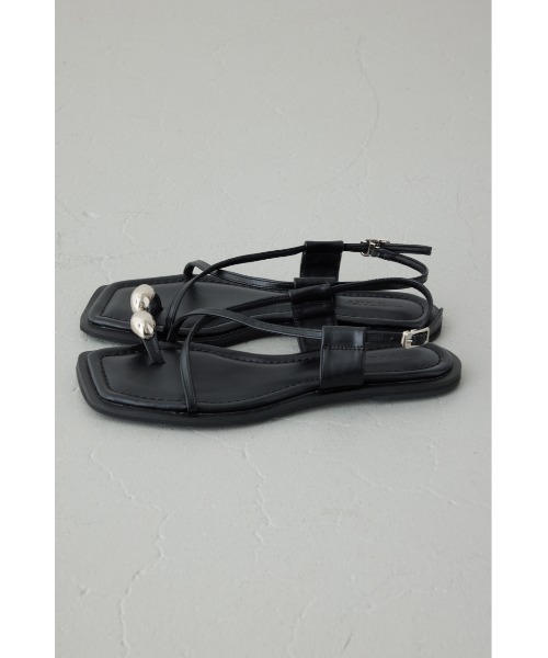AZUL by moussy(アズールバイマウジー)の「メタルパーツクロスデザインサンダル 靴(サンダル・レディース・ブラック/グレイッシュベージュ・SMALL/MEDIUM/LARGE)」の5枚目の写真