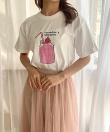 ストロベリースムージー半袖Tシャツ