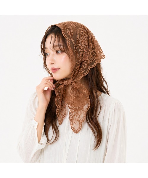 セール】レースバブーシュカ 三角レースヘッドスカーフ トライアングル