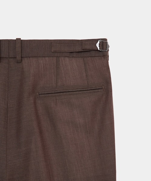 markaware(マーカウェア)の「【marka/マーカ】2/72ウール強撚トロピカル / ワンタックワイドトラウザーズ / ONE TUCK WIDE TROUSERS(スラックス・メンズ・ブラウン/グレー・1/2)」の5枚目の写真