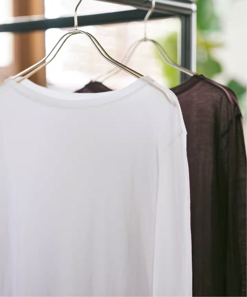 Spick & Span(スピックアンドスパン)の「《新色有り / 追加》シアーボートネックプルオーバー(Tシャツ/カットソー・レディース・その他1/マルチ/ホワイト・FREE)」の2枚目の写真