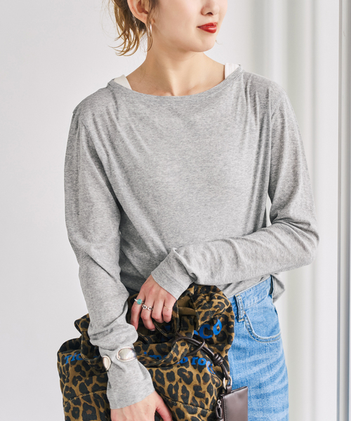 Spick & Span(スピックアンドスパン)の「《新色有り / 追加》シアーボートネックプルオーバー(Tシャツ/カットソー・レディース・その他1/マルチ/ホワイト・FREE)」の12枚目の写真