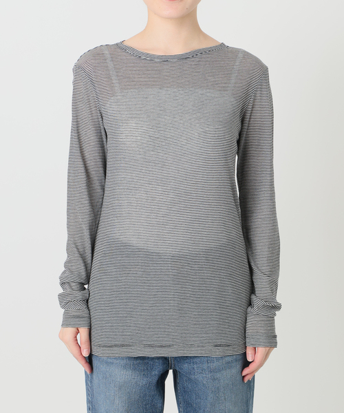 Spick & Span(スピックアンドスパン)の「《新色有り / 追加》シアーボートネックプルオーバー(Tシャツ/カットソー・レディース・その他1/マルチ/ホワイト・FREE)」の15枚目の写真
