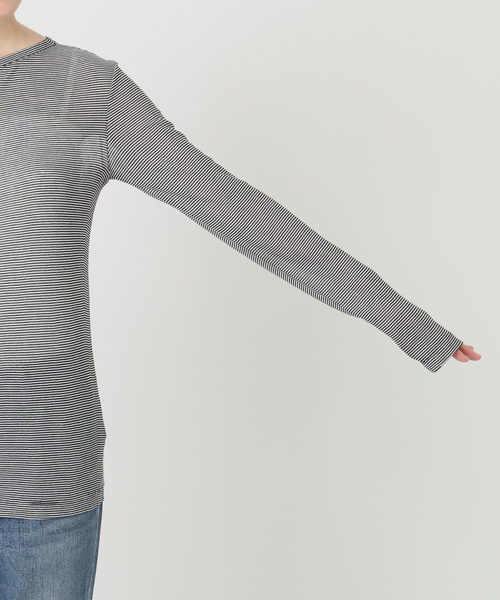 Spick & Span(スピックアンドスパン)の「《新色有り / 追加》シアーボートネックプルオーバー(Tシャツ/カットソー・レディース・その他1/マルチ/ホワイト・FREE)」の19枚目の写真