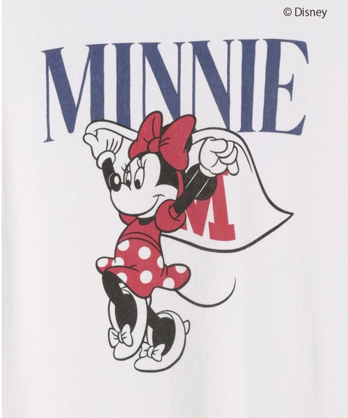 Andemiu（アンデミュウ）の「【Disney】Minnie / T-shirt（Tシャツ/カットソー・レディース・オフホワイト/グレー・FREE）」の6枚目の写真