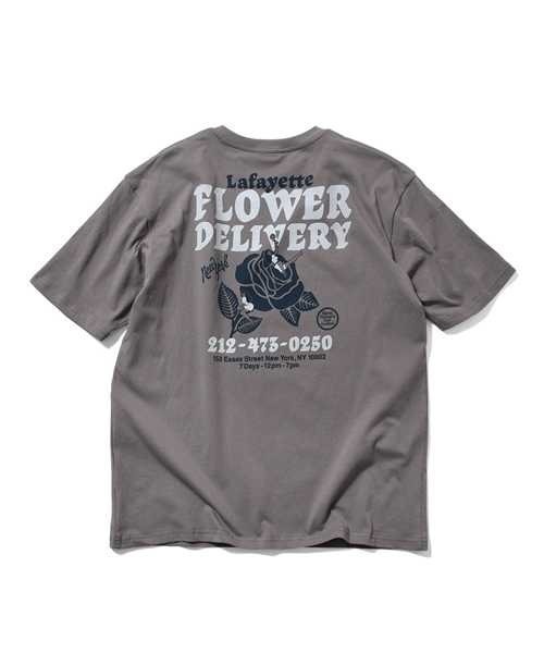 LFYT(エルエフワイティー)の「LFYT ラファイエット【Lafayette】- 半袖Tシャツ【FLOWER DELIVERY TEE LS260114】(Tシャツ/カットソー・メンズ・イエロー/チャコール/ホワイト・X-LARGE/LARGE/MEDIUM/XX-LARGE/SMALL)」の2枚目の写真