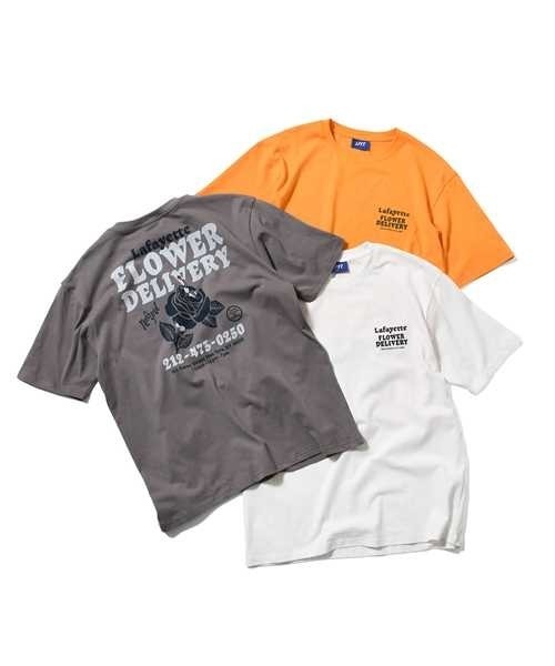 LFYT(エルエフワイティー)の「LFYT ラファイエット【Lafayette】- 半袖Tシャツ【FLOWER DELIVERY TEE LS260114】(Tシャツ/カットソー・メンズ・イエロー/チャコール/ホワイト・X-LARGE/LARGE/MEDIUM/XX-LARGE/SMALL)」の5枚目の写真