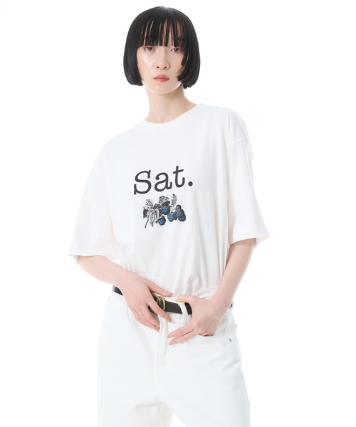FRUIT OF THE LOOM(フルーツオブザルーム)の「FTL×TODAY EDITION 7fruit 7days Tシャツ(Tシャツ/カットソー・メンズ・オレンジ/サックスブルー/レッド/イエロー/グリーン/パープル/ブルー・XL/L/M)」の1枚目の写真