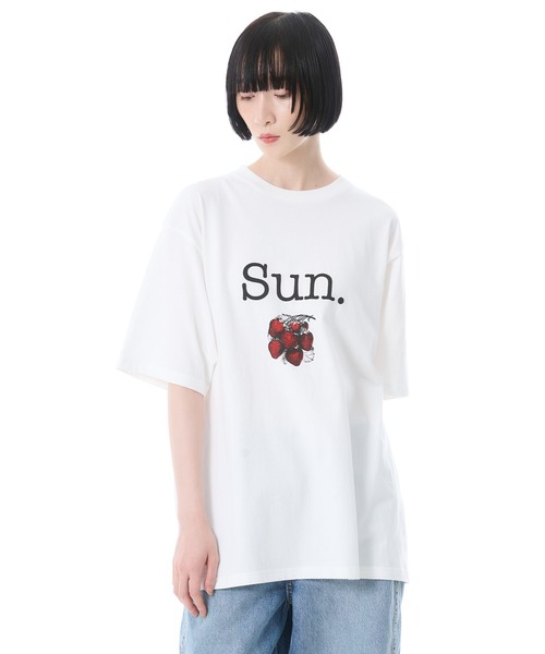 FRUIT OF THE LOOM(フルーツオブザルーム)の「FTL×TODAY EDITION 7fruit 7days Tシャツ(Tシャツ/カットソー・メンズ・オレンジ/サックスブルー/レッド/イエロー/グリーン/パープル/ブルー・XL/L/M)」の6枚目の写真