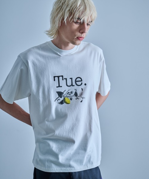 FRUIT OF THE LOOM(フルーツオブザルーム)の「FTL×TODAY EDITION 7fruit 7days Tシャツ(Tシャツ/カットソー・メンズ・オレンジ/サックスブルー/レッド/イエロー/グリーン/パープル/ブルー・XL/L/M)」の5枚目の写真