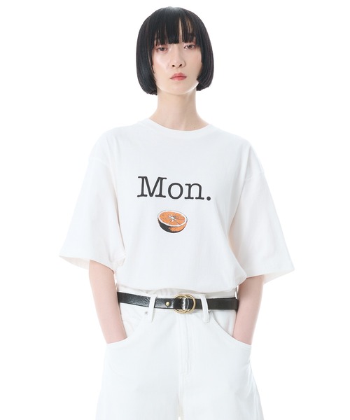 FRUIT OF THE LOOM(フルーツオブザルーム)の「FTL×TODAY EDITION 7fruit 7days Tシャツ(Tシャツ/カットソー・メンズ・オレンジ/サックスブルー/レッド/イエロー/グリーン/パープル/ブルー・XL/L/M)」の7枚目の写真