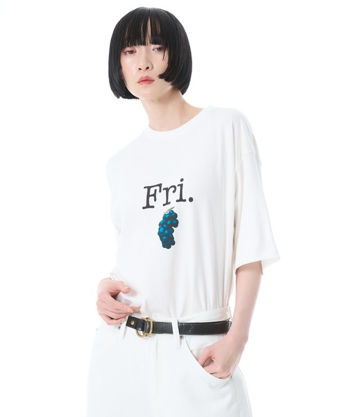 FRUIT OF THE LOOM(フルーツオブザルーム)の「FTL×TODAY EDITION 7fruit 7days Tシャツ(Tシャツ/カットソー・メンズ・オレンジ/サックスブルー/レッド/イエロー/グリーン/パープル/ブルー・XL/L/M)」の4枚目の写真