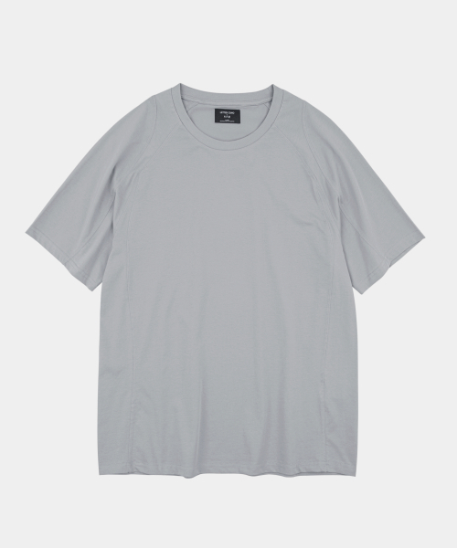 LETTERCOMO(レテルコモ)の「ソフトシェルオーラスリーブ半袖Tシャツミストブルー(Tシャツ/カットソー・メンズ・スカイブルー・MEDIUM/LARGE/X-LARGE)」の1枚目の写真
